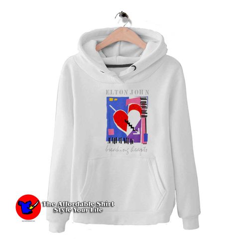 Elton John Official Breaking Hearts Retro Hoodie 500x500 Elton John Official Breaking Hearts Retro Hoodie On Sale