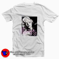 Marilyn Monroe Black And White Handwriting T-shirt