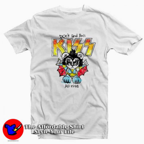 Rock And Roll Kids KISS In The Lines Unisex T Shirt 500x500 Rock And Roll Kids KISS In The Lines Unisex T shirt On Sale