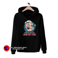 Vintage Cartoon Popeye Funny Character Hoodie