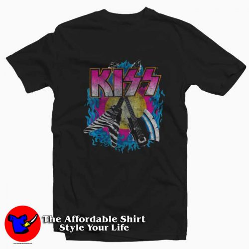 Vintage KISS Young Wasted Rock Band T Shirt 500x500 Vintage KISS Young & Wasted Rock Band T shirt On Sale