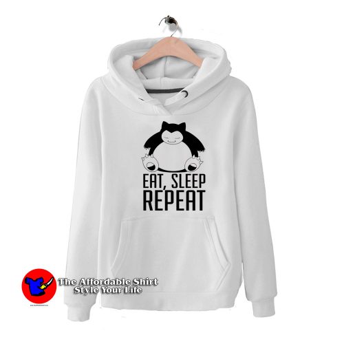 Funny Pokemon Snorlax Eat Sleep Repeat Hoodie 500x500 Funny Pokemon Snorlax Eat Sleep Repeat Hoodie On Sale