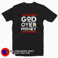 God Over Money Retro Graphic Unisex T-shirt