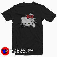 Hello Kitty Cute Goes Rude Funny Unisex T-shirt