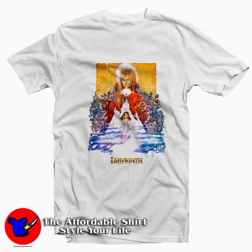 Labyrinth David Bowie in an 80s Fantasy Movie T Shirt 500x500 Labyrinth David Bowie in an 80s Fantasy Movie T shirt On Sale