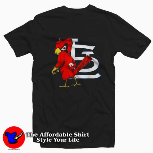 St Louis Cardinal Sports Baseball Mascot Logo T Shirt 500x500 St Louis Cardinal Sports Baseball Mascot Logo T shirt On Sale