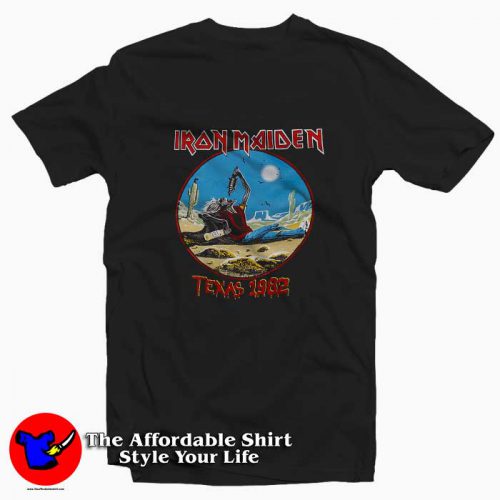 Vintage Iron Maiden Texas 1982 Tour Unisex T Shirt 500x500 Vintage Iron Maiden Texas 1982 Tour Unisex T shirt On Sale