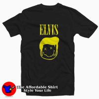 Elvis Presley Funny Parody Nirvana Logo T-shirt