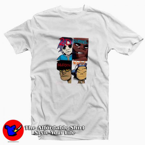 Gorillaz Humanz Group Members Vintage T Shirt 500x500 Gorillaz Humanz Group Members Vintage T shirt On Sale