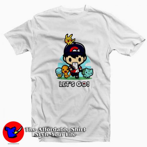 Lets Go Chibi Starter Pokemon Unisex T Shirt 500x500 Let’s Go Chibi Starter Pokemon Unisex T shirt On Sale