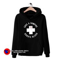 Save A Vampire Donate Blood Funny Halloween Hoodie