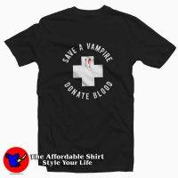 Save A Vampire Donate Blood Funny Halloween T-shirt