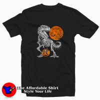 Scary Skeleton Dinosau Halloween Unisex T-shirt