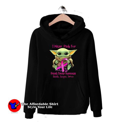 Baby Yoda I Wear Pink for Breast Cancer Awareness Hoodie 500x500 Baby Yoda I Wear Pink for Breast Cancer Awareness Hoodie On Sale