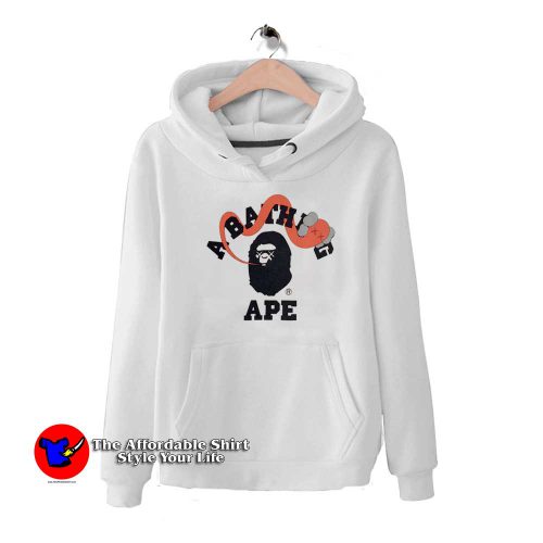 Bape x Kaws Bendy COllege Logo Unisex Hoodie 500x500 Bape x Kaws Bendy COllege Logo Unisex Hoodie On Sale