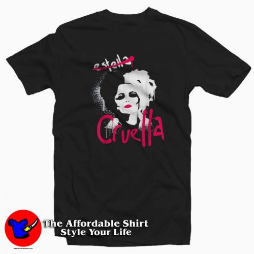 Disney Cruella Estella Punk Rock Spray Paint T Shirt 500x500 Disney Cruella Estella Punk Rock Spray Paint T shirt On Sale