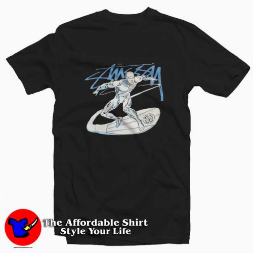 Marvel x Stussy Silver Surfer Graphic Unisex T Shirt 500x500 Marvel x Stussy Silver Surfer Graphic Unisex T shirt On Sale