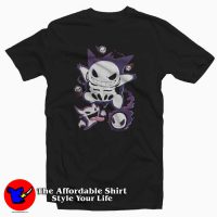 Pokemon Gengar Ghost Skeleton Halloween T-shirt