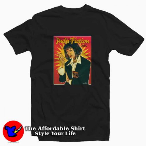 Retro Pulp Fiction Uma Thurman Unisex T Shirt 500x500 Retro Pulp Fiction Uma Thurman Unisex T shirt On Sale