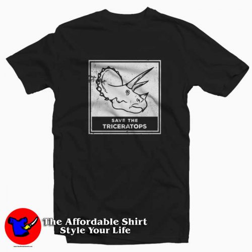 Save The Triceratops Graphic Unisex T Shirt 500x500 Save The Triceratops Graphic Unisex T shirt On Sale