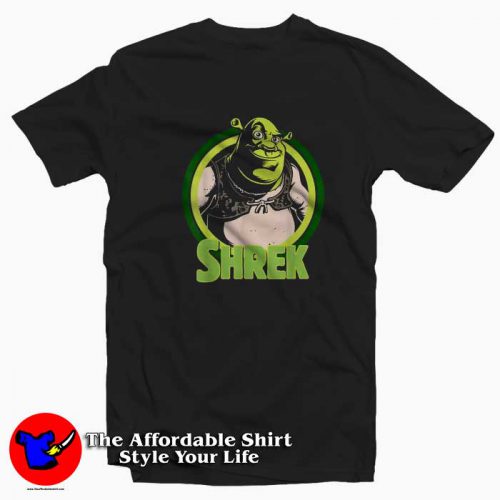 Shrek In Circles Cartoon Portrait Logo Unisex T Shirt 500x500 Shrek In Circles Cartoon Portrait Logo Unisex T shirt On Sale