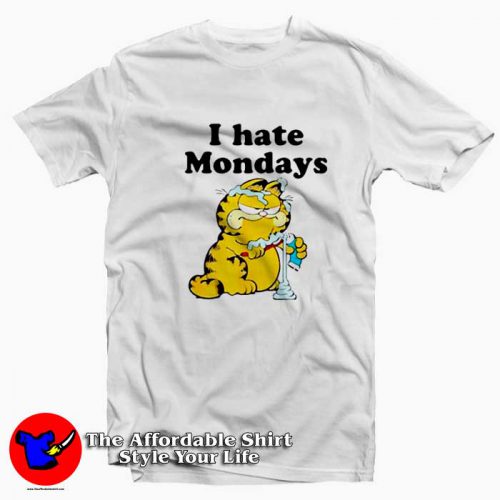 Funny Garfield Hate Mondays Unisex T Shirt 500x500 Funny Garfield Hate Mondays Unisex T shirt On Sale