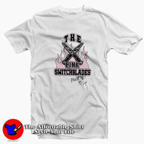 Machine Gun Kelly Downfalls High The Pink Switchblades T Shirt 500x500 Machine Gun Kelly Downfalls High The Pink Switchblades T shirt On Sale