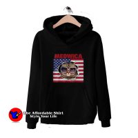 Meowica USA Patriotic Kitty American Flag Unisex Hoodie