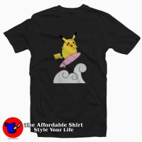 Pikachu Pokemon Surfing Funny Unisex T-shirt