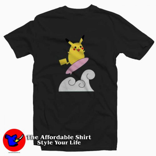 Pikachu Pokemon Surfing Funny Unisex T Shirt 500x500 Pikachu Pokemon Surfing Funny Unisex T shirt On Sale