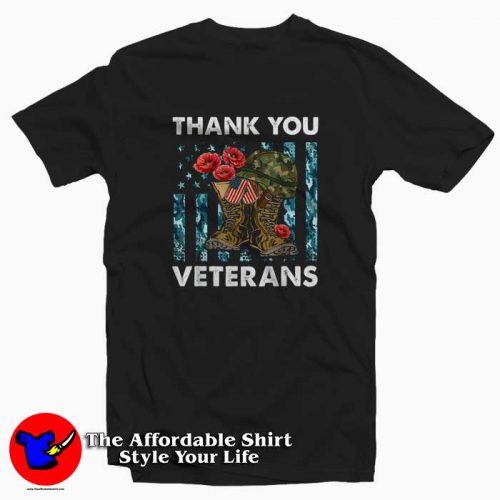 Thank You Veterans Flower Veteran Day T Shirt 500x500 Thank You Veterans Flower Veteran Day T shirt On Sale