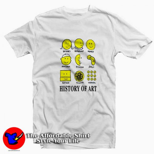 Awesome History of Art Smiley Face Unisex T Shirt 500x500 Awesome History of Art Smiley Face Unisex T shirt On Sale