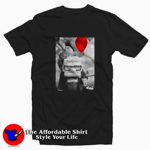 Disney Pixar UP Carl Russell Trumpet Red Balloon T Shirt 500x500 Disney Pixar UP Carl Russell Trumpet Red Balloon T shirt On Sale