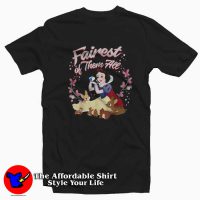 Disney Snow White Fairest Floral Wreath Graphic T-shirt