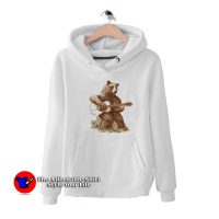 Funny Bear Playing Guitar Graphic Unisex Hoodie