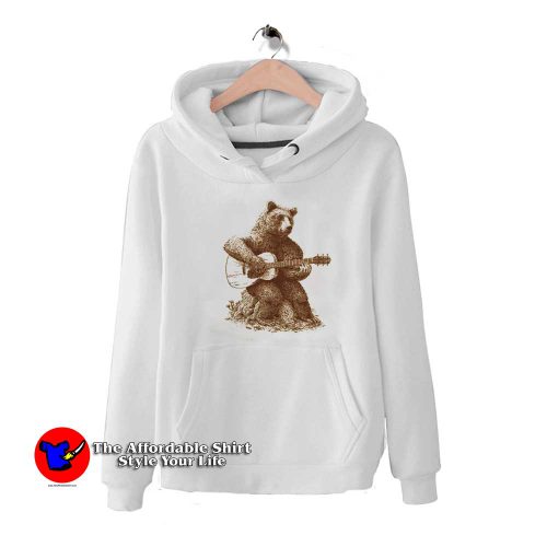 Funny Bear Playing Guitar Graphic Unisex Hoodie 500x500 Funny Bear Playing Guitar Graphic Unisex Hoodie On Sale