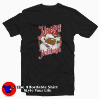 Happy Holidays African American Santa Claus T-shirt