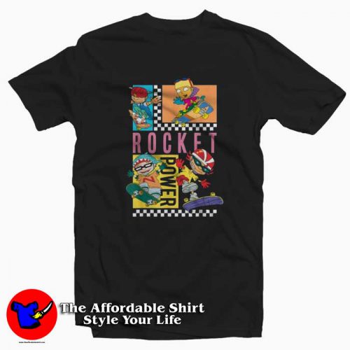 Nickelodeon Rocket Power Skateboar Group T Shirt 500x500 Nickelodeon Rocket Power Skateboar Group T shirt On Sale