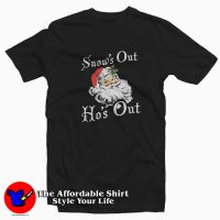 Snow's Out Ho's Out Santa Funny Christmas Vintage T-shirt