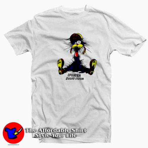 The Cat Operation Desert Storm Cartoon T Shirt 500x500 The Cat Operation Desert Storm Cartoon T shirt On Sale