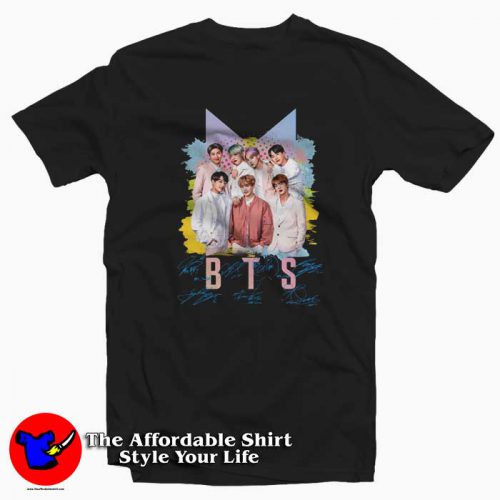 Awesome BTS Members Signature Unisex T Shirt 1 500x500 Awesome BTS Members Signature Unisex T shirt On Sale