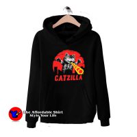 Catzilla Funny Cat Funny Vintage Parody Unisex Hoodie