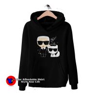 Karl Lagerfeld And Cat Graphic Vintage Unisex Hoodie