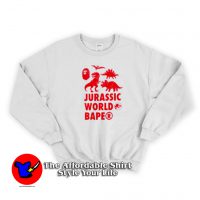 Cheap BAPE x Jurassic World Warning Unisex Sweatshirt