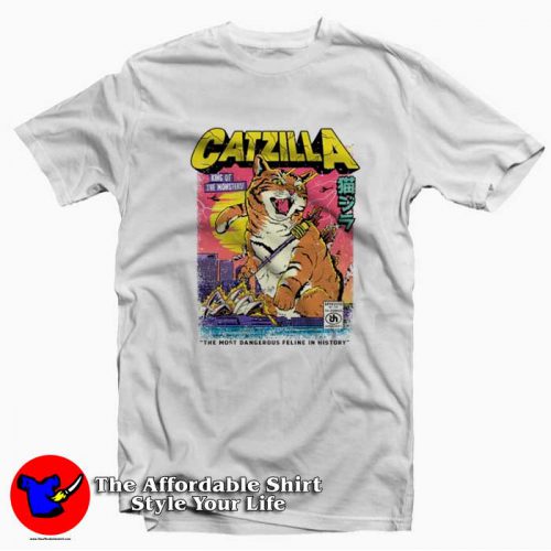 King Od The Monsters Catzilla Retro Unisex T Shirt 500x500 King Off The Monsters Catzilla Retro Unisex T shirt On Sale