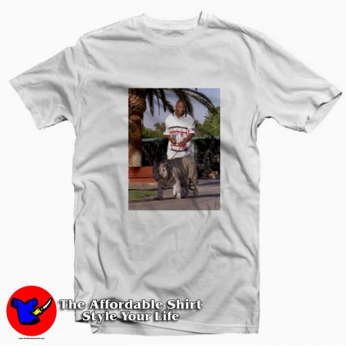 Mike Tyson Walking His Tiger On A Leash T Shirt 500x500 Mike Tyson Walking His Tiger On A Leash T shirt On Sale