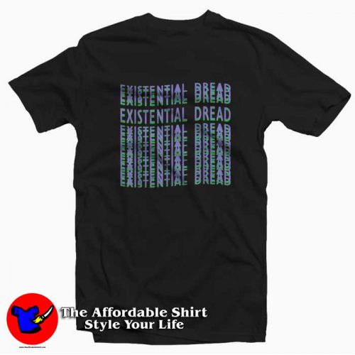 Neon Existential Dread Retrowave Aesthetic T Shirt 500x500 Neon Existential Dread Retrowave Aesthetic T shirt On Sale