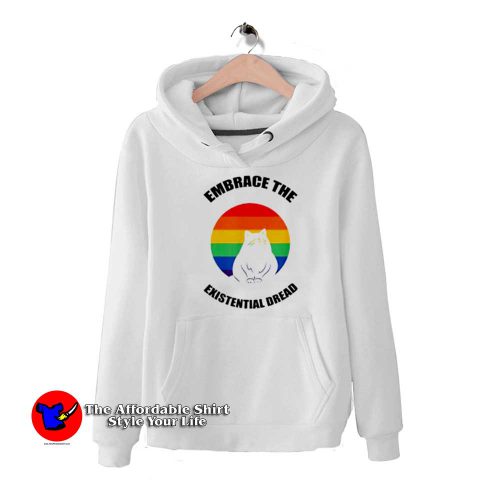 Rainbow Cat Embrace The Existential Dread Hoodie 500x500 Rainbow Cat Embrace The Existential Dread Hoodie On Sale