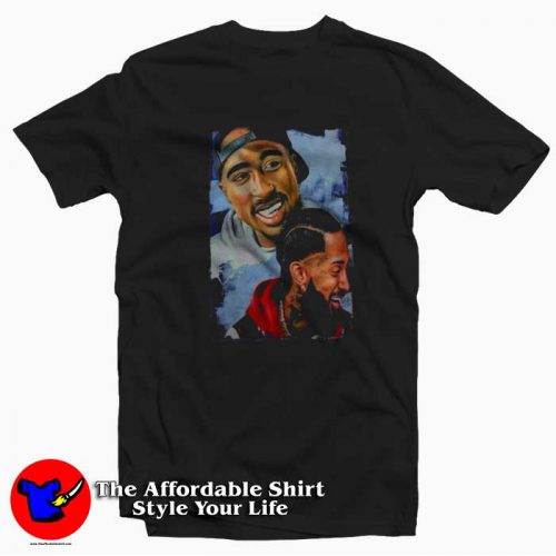 Rap Hip Hop Legends Tupac And Nipsey T Shirt 500x500 Rap Hip Hop Legends Tupac And Nipsey T shirt On Sale