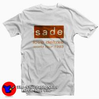 Sade Love Deluxe World Tour Rock Vintage Band T-shirt